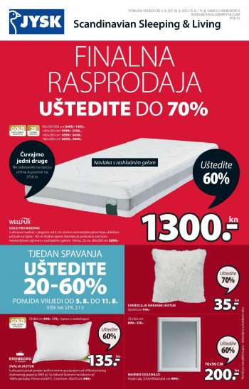 JYSK katalog - 05.08.2021. - 18.08.2021.