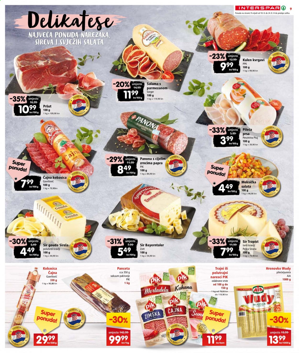 INTERSPAR katalog - 18.08.2021. - 24.08.2021. Stranica 9