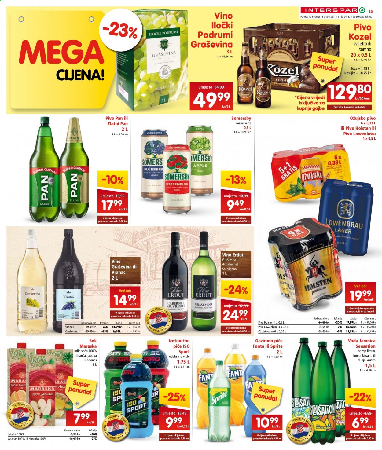 INTERSPAR katalog - 18.08.2021. - 24.08.2021. Stranica 15