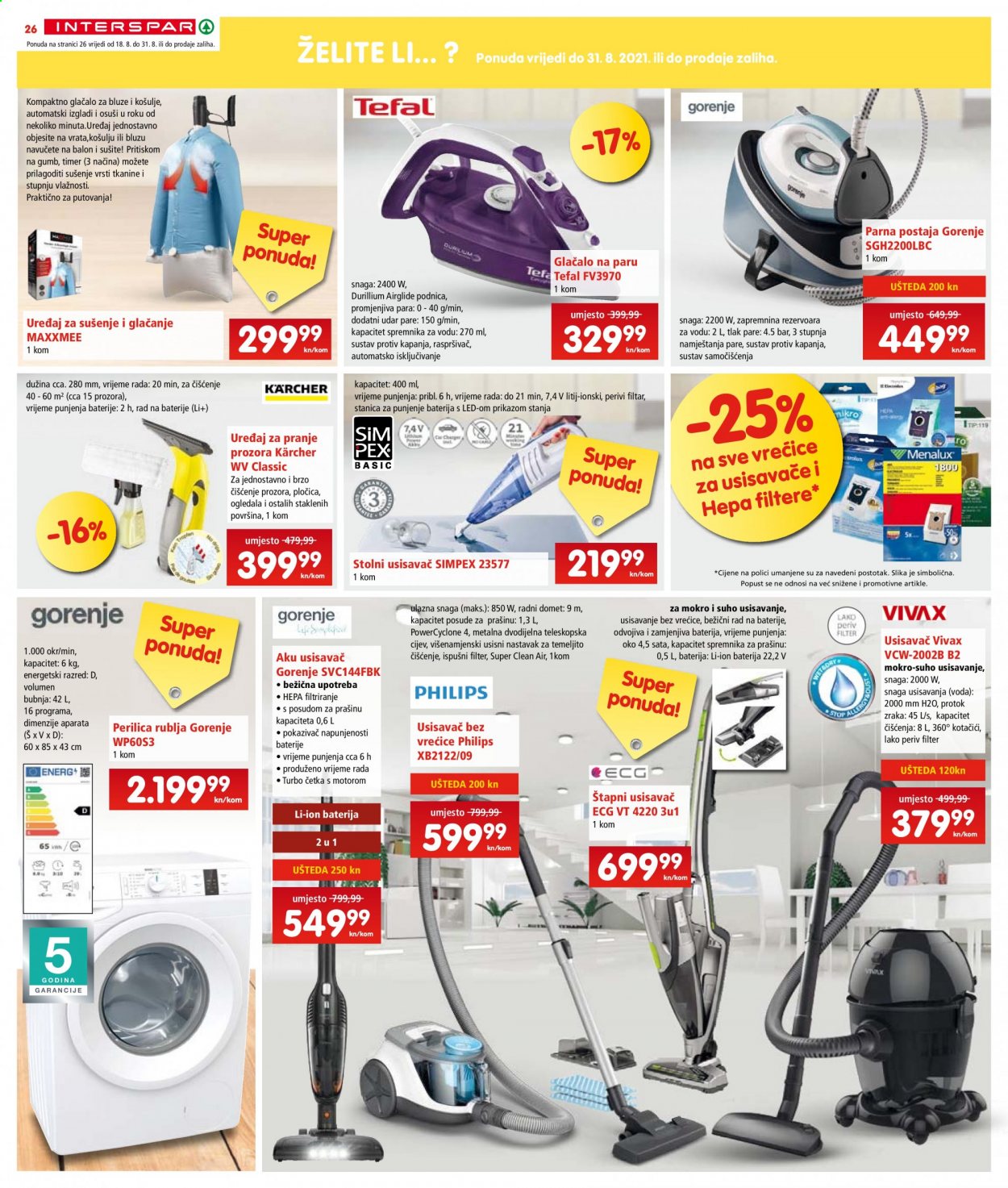 INTERSPAR katalog - 18.08.2021. - 24.08.2021. Stranica 26