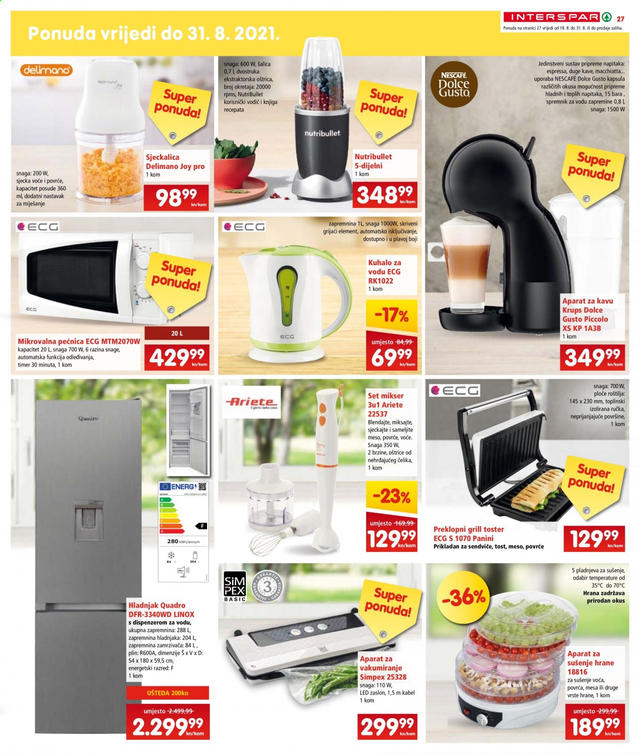 INTERSPAR katalog - 18.08.2021. - 24.08.2021. Stranica 27