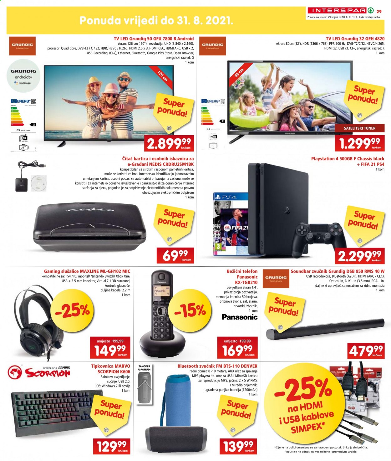 INTERSPAR katalog - 18.08.2021. - 24.08.2021. Stranica 29