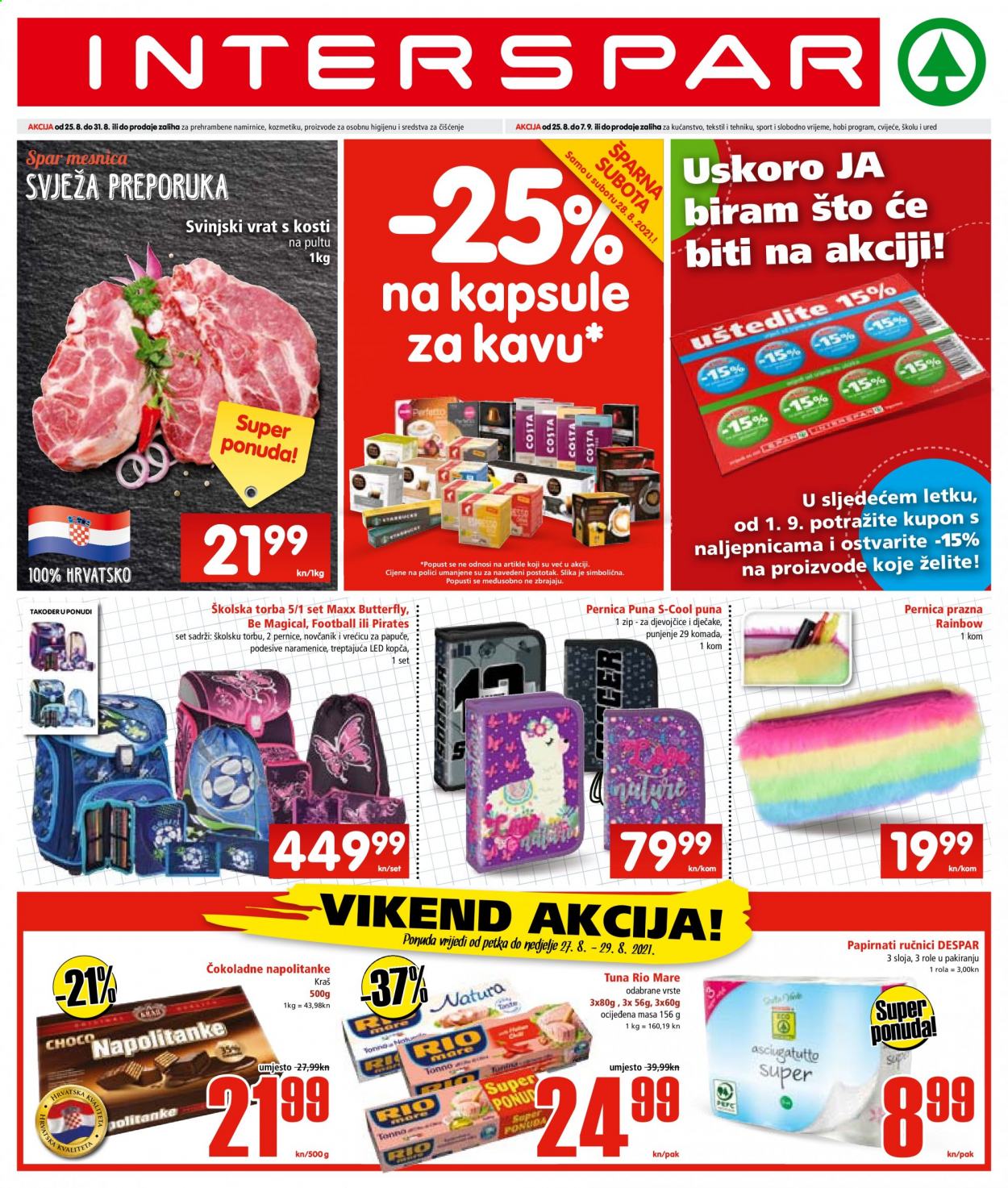 INTERSPAR katalog - 25.08.2021. - 31.08.2021. Stranica 1