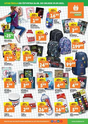 Studenac katalog - 26.08.2021. - 29.08.2021.