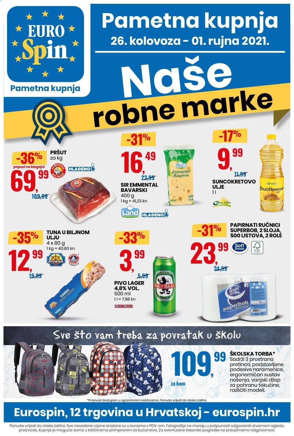Eurospin katalog - 26.08.2021. - 01.09.2021. Stranica 1