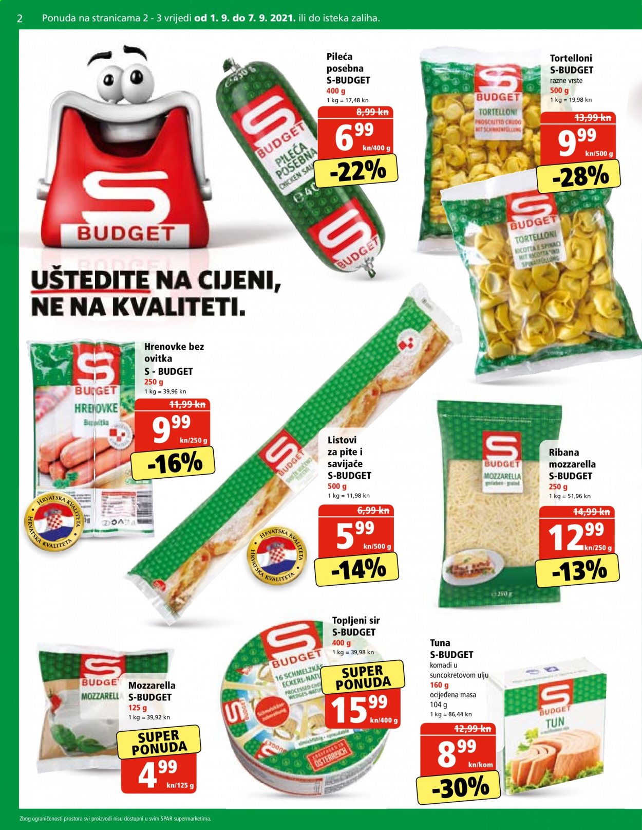 SPAR katalog - 01.09.2021. - 07.09.2021. Stranica 2