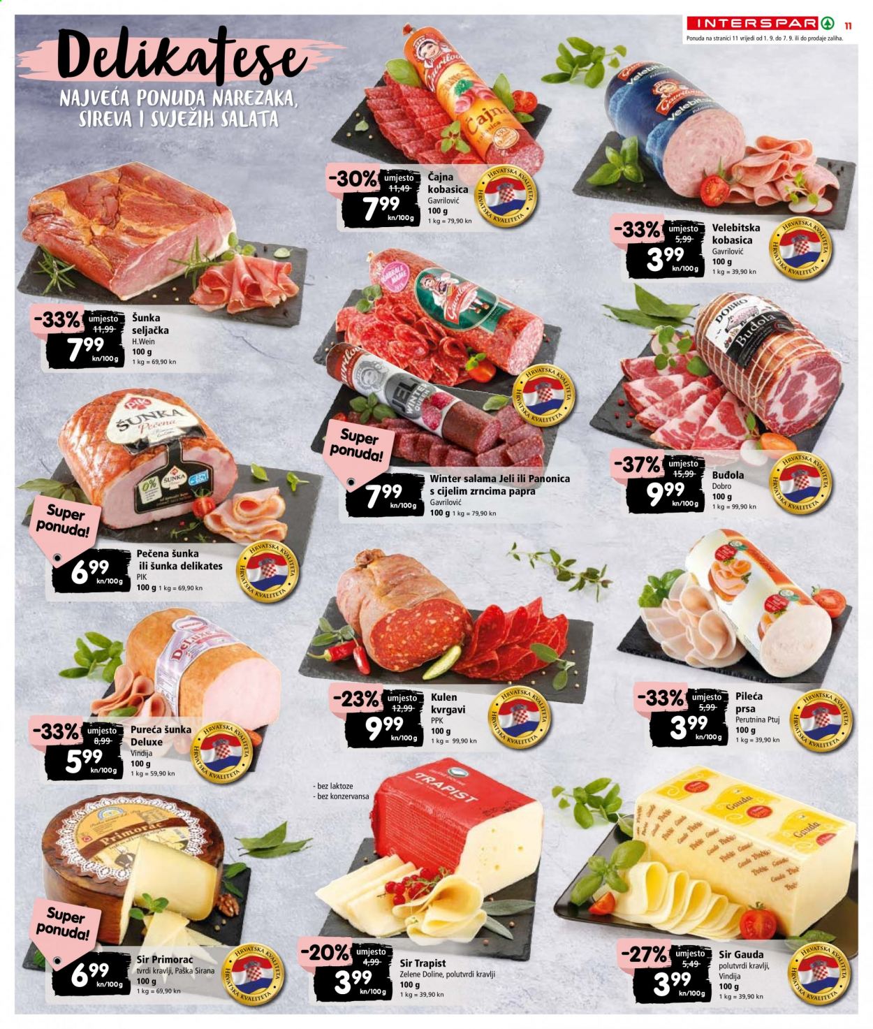 INTERSPAR katalog - 01.09.2021. - 07.09.2021. Stranica 11