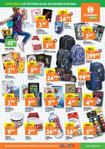 Studenac katalog - 26.08.2021. - 29.09.2021.