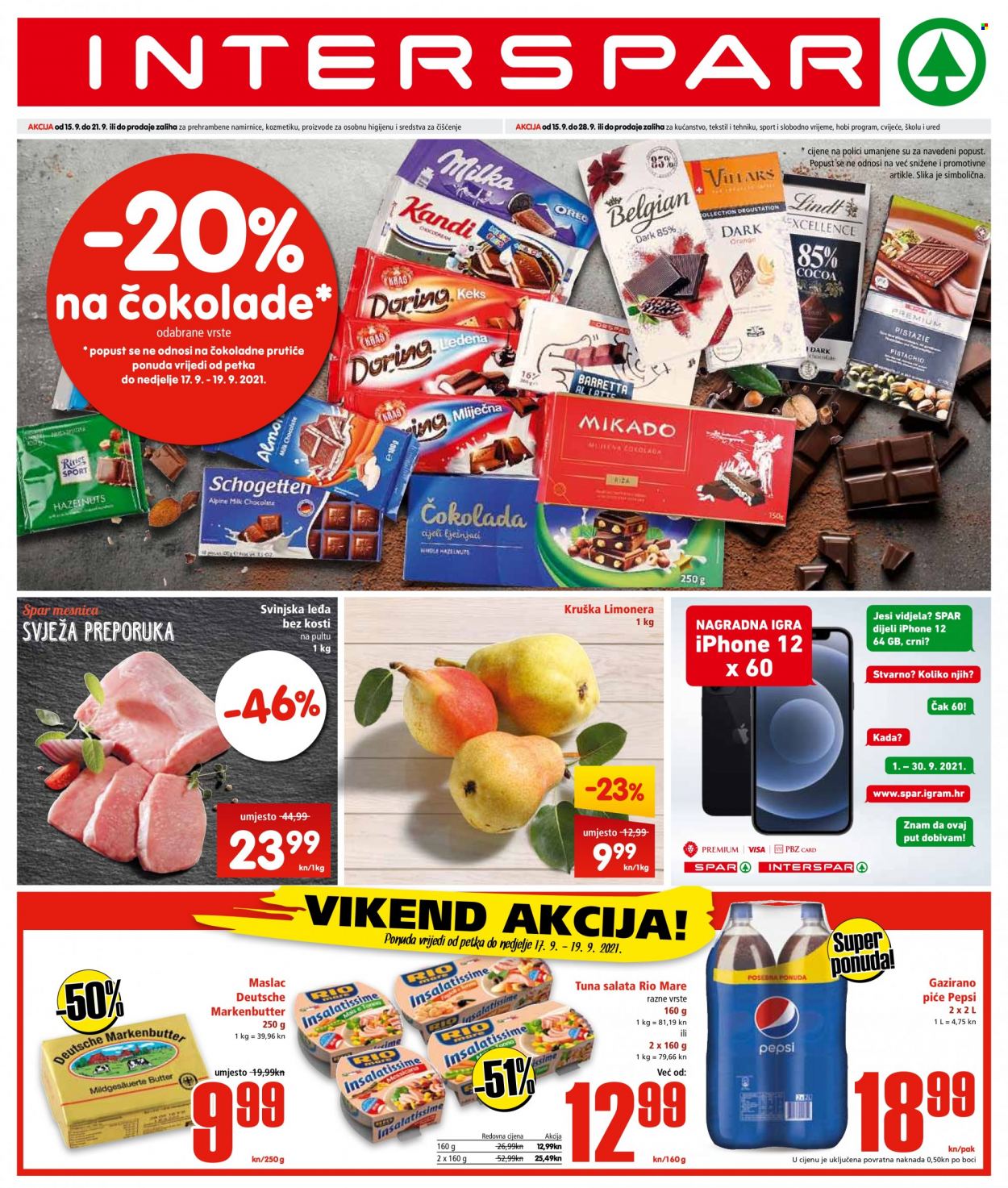 INTERSPAR katalog - 15.09.2021. - 21.09.2021. Stranica 1