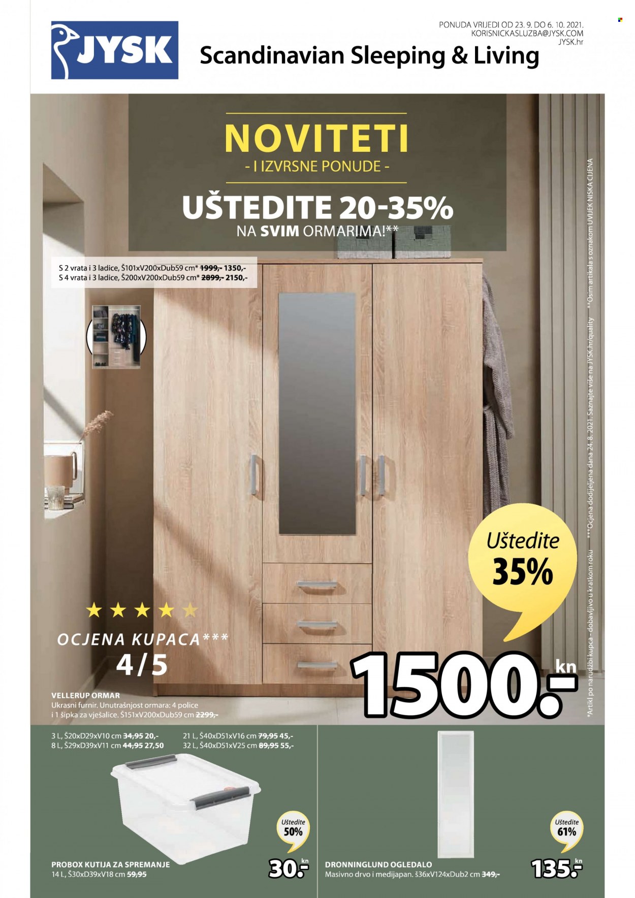 JYSK katalog - 23.09.2021. - 06.10.2021. Stranica 1