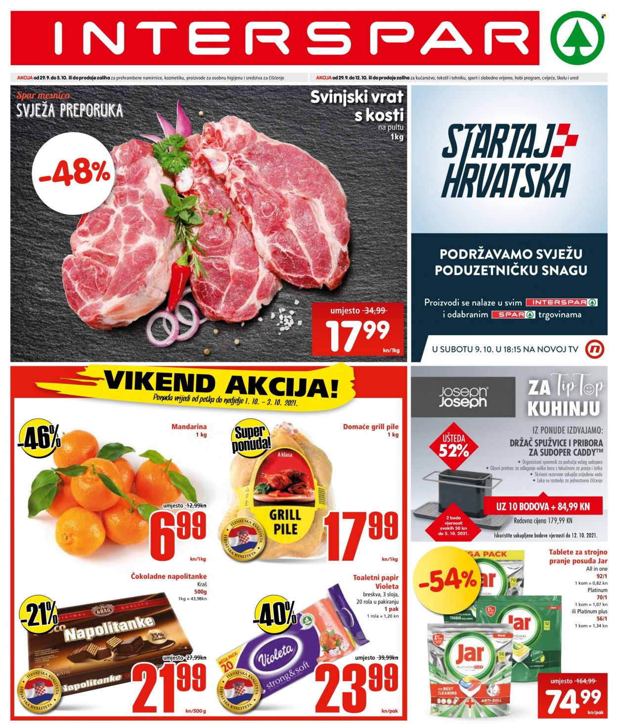 INTERSPAR katalog - 29.09.2021. - 05.10.2021. Stranica 1