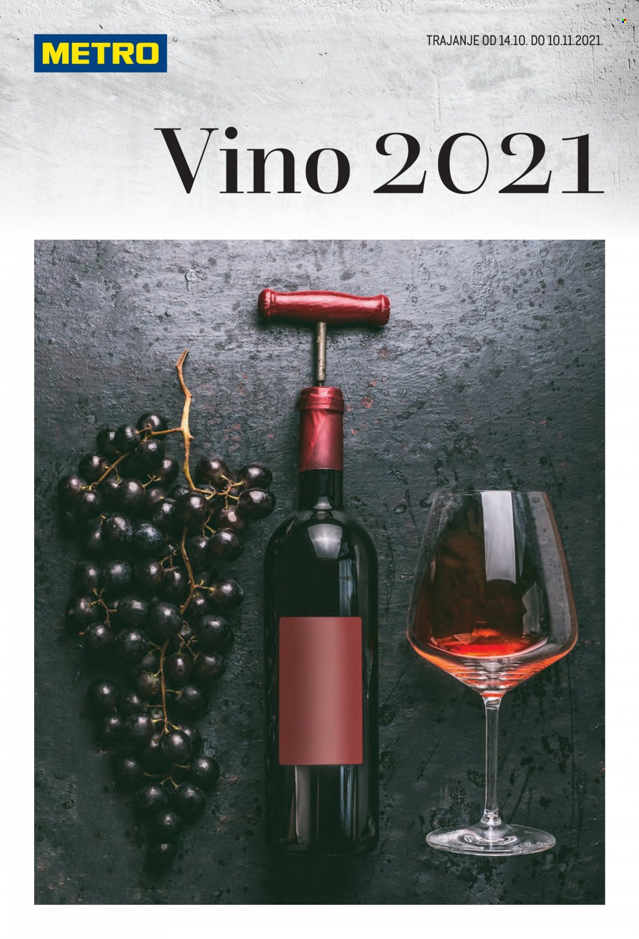 thumbnail - Metro katalog - 14.10.2021. - 10.11.2021. - Sniženi proizvodi - vino. Stranica 1.