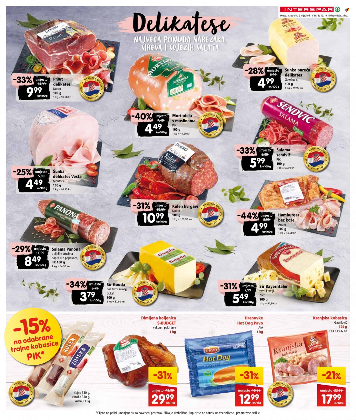 INTERSPAR katalog - 13.10.2021. - 19.10.2021. Stranica 9