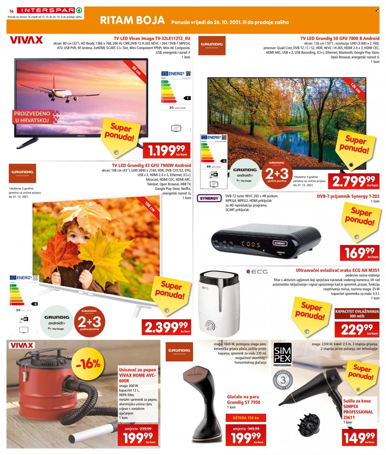INTERSPAR katalog - 13.10.2021. - 19.10.2021. Stranica 16