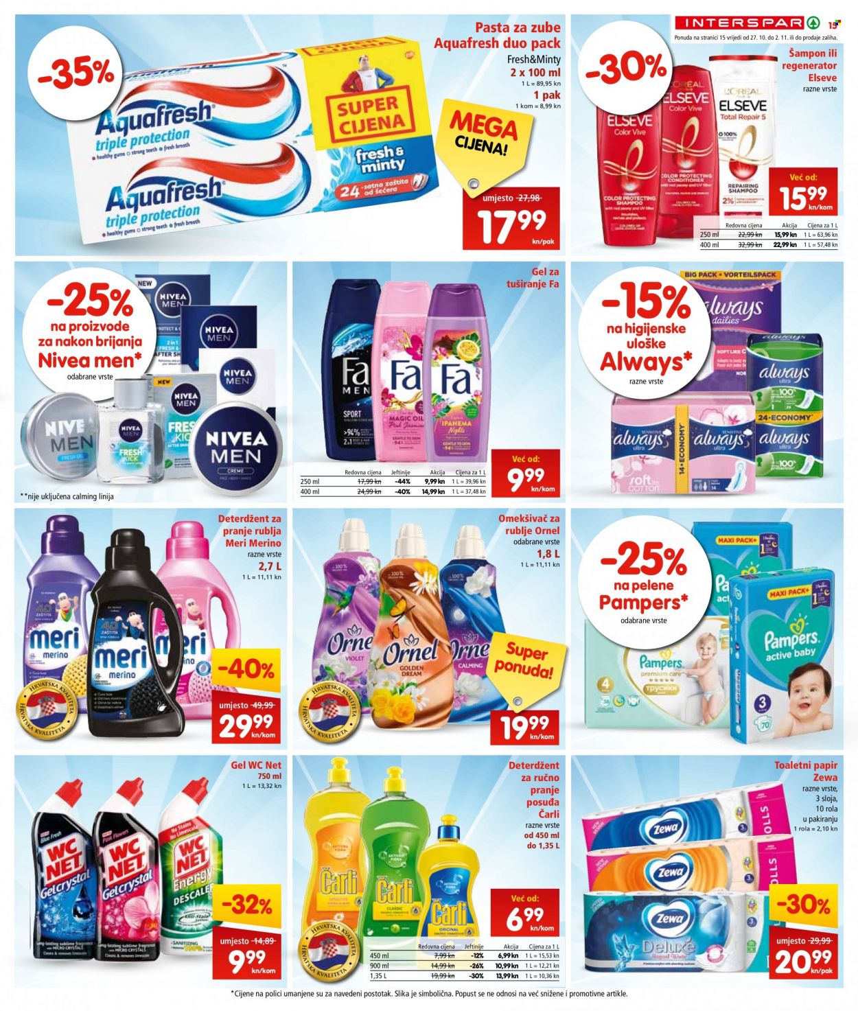 INTERSPAR katalog - 27.10.2021. - 02.11.2021. Stranica 15