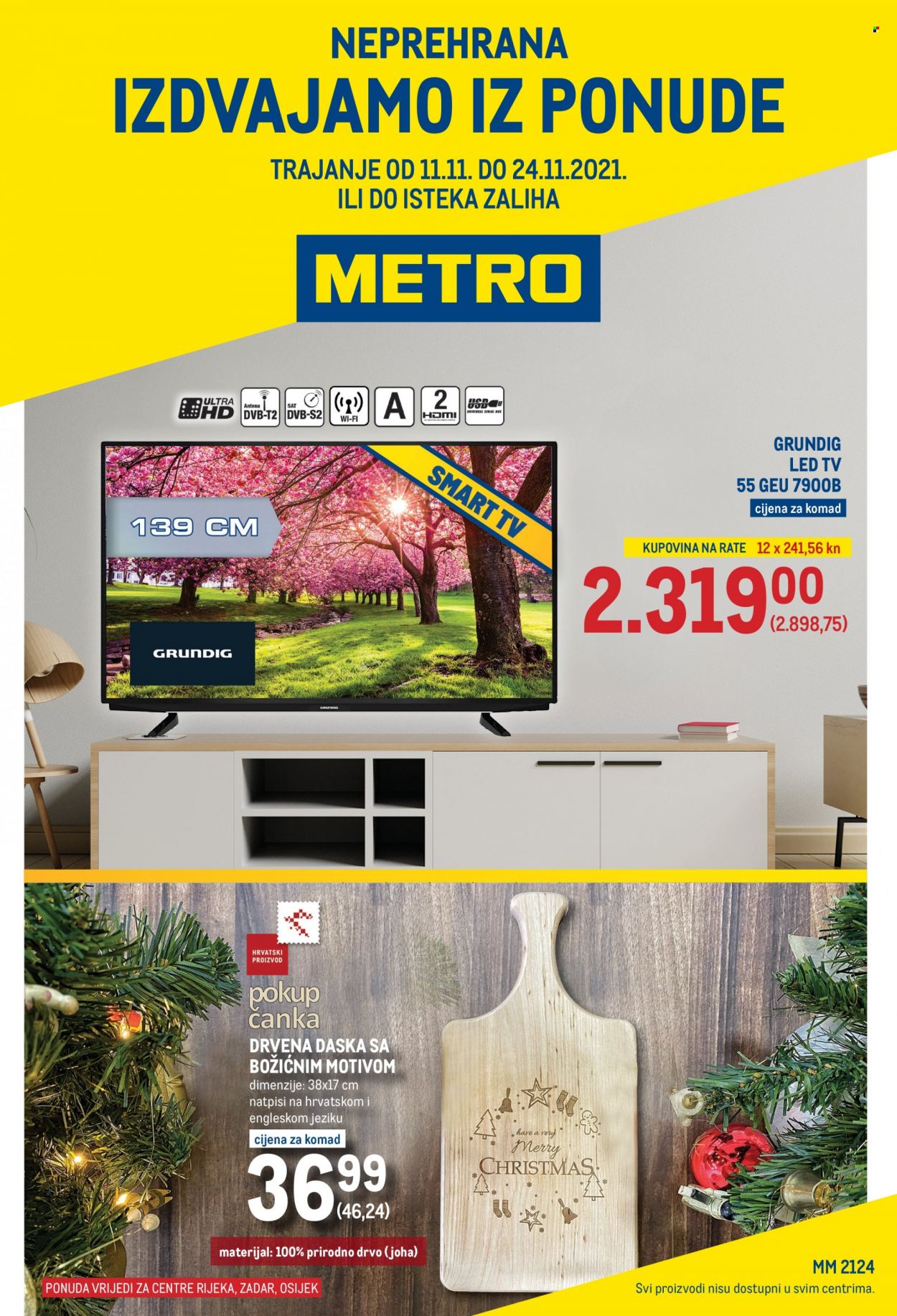 thumbnail - Metro katalog - 11.11.2021. - 24.11.2021. - Sniženi proizvodi - Grundig, TV LED, Smart TV. Stranica 1.