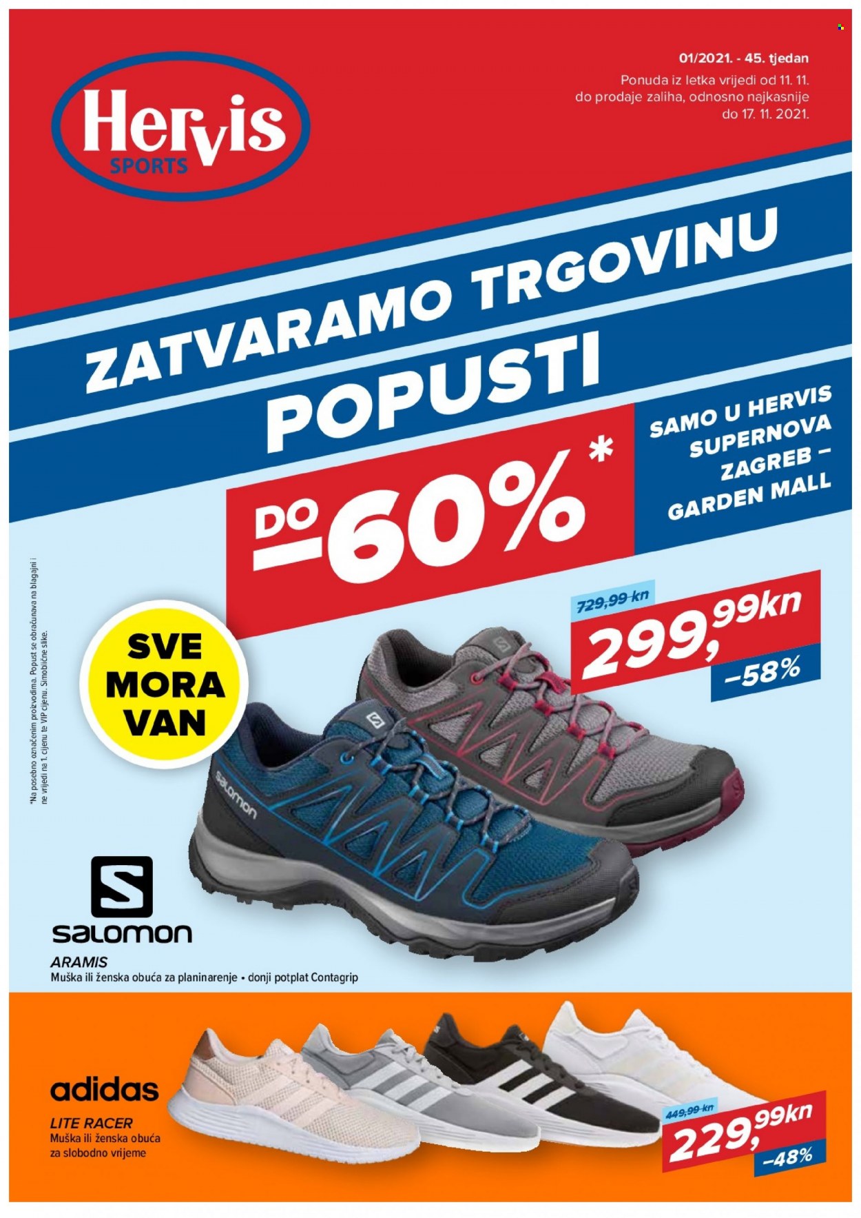 Hervis katalog - 11.11.2021. - 17.11.2021. Stranica 1