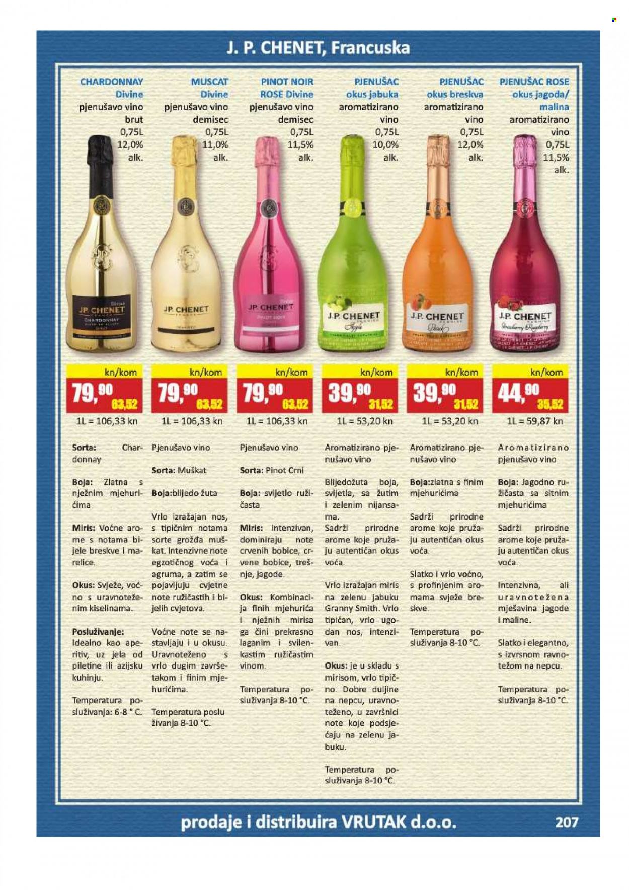 thumbnail - Vrutak katalog - 01.11.2021. - 31.10.2022. - Sniženi proizvodi - Chardonnay, Pinot Noir, vino, pjenušavo vino. Stranica 207.