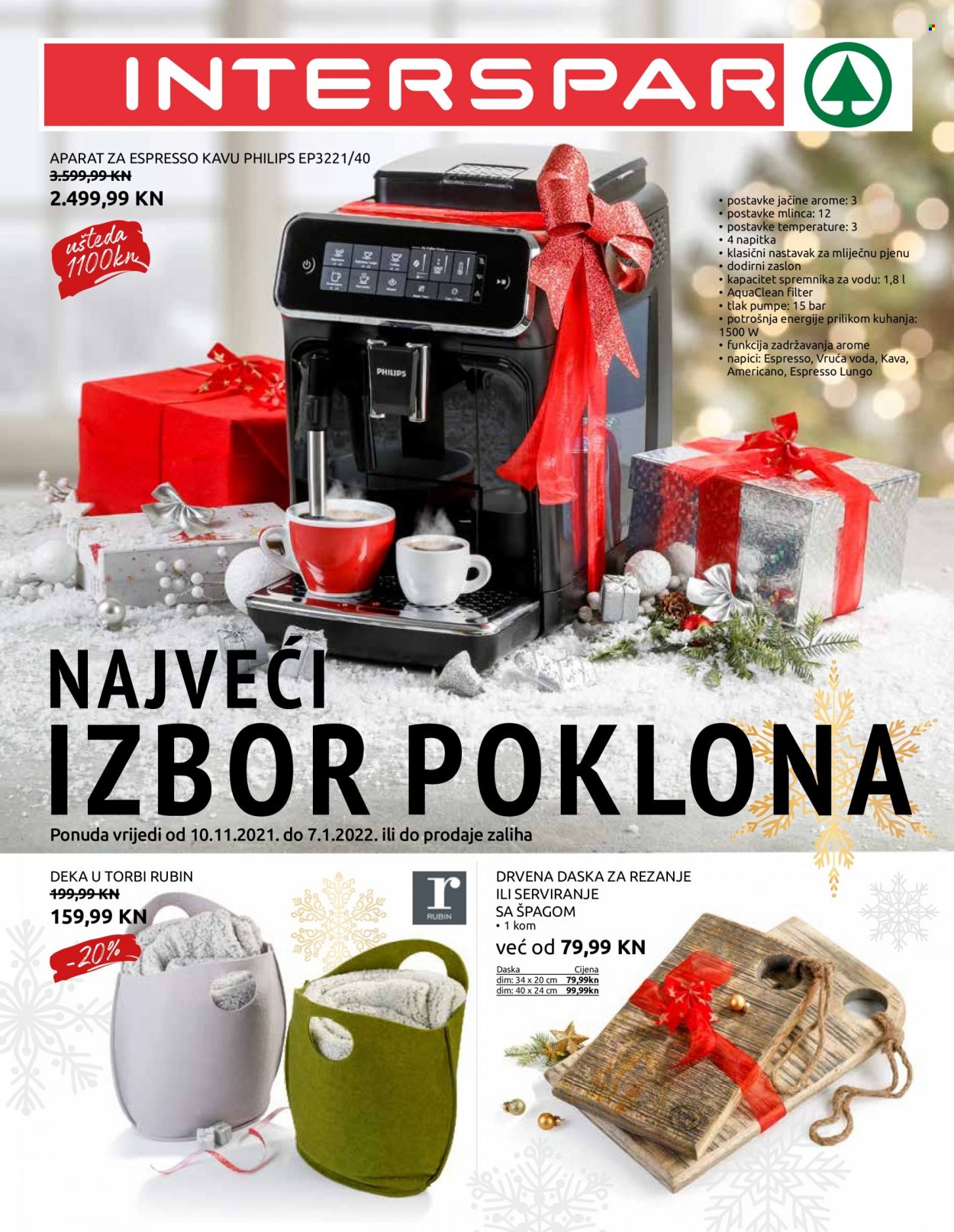 INTERSPAR katalog - 10.11.2021. - 07.01.2022. Stranica 1