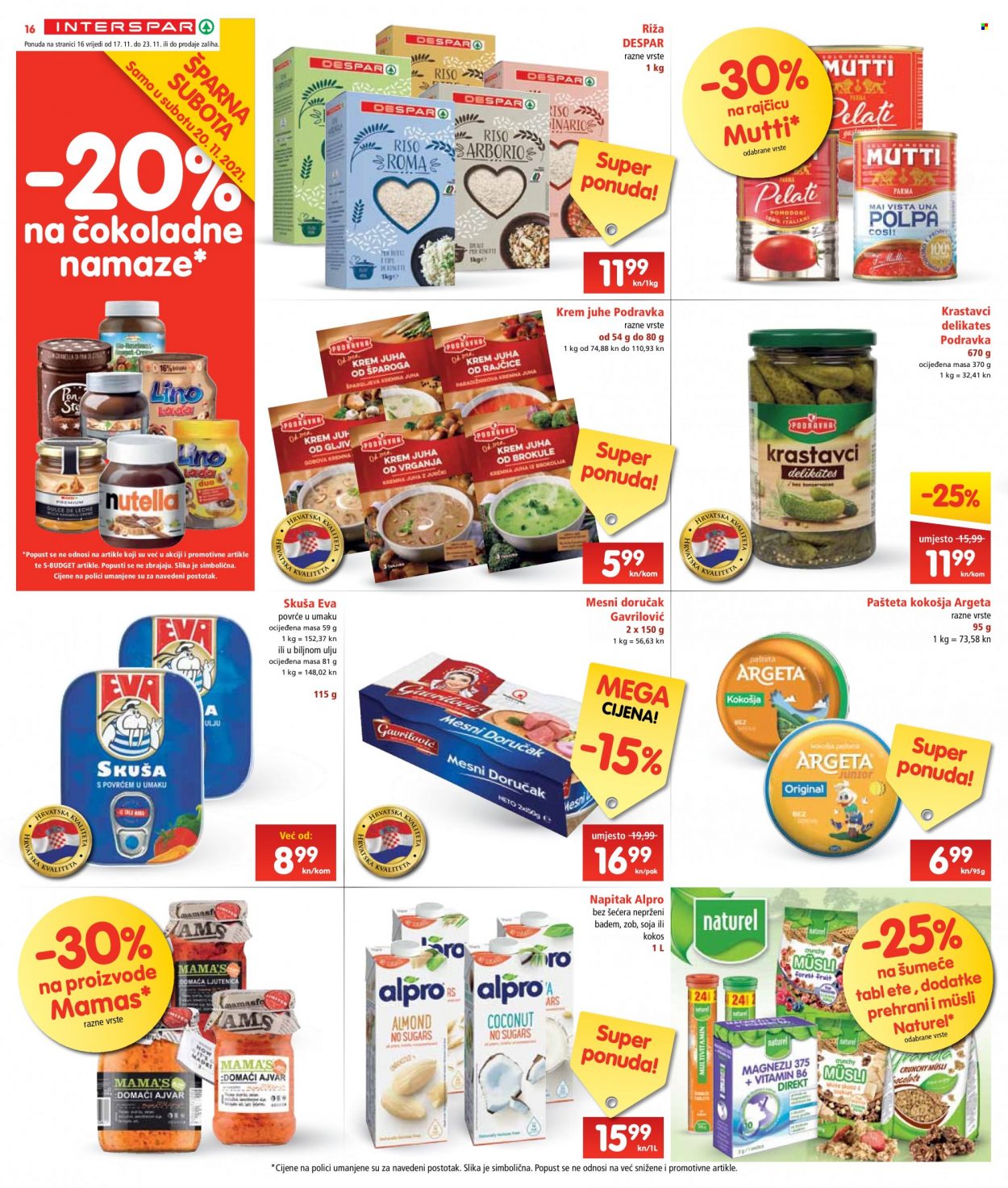 INTERSPAR katalog - 17.11.2021. - 23.11.2021. Stranica 16