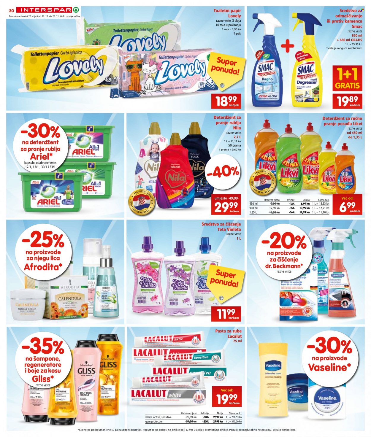 INTERSPAR katalog - 17.11.2021. - 23.11.2021. Stranica 20