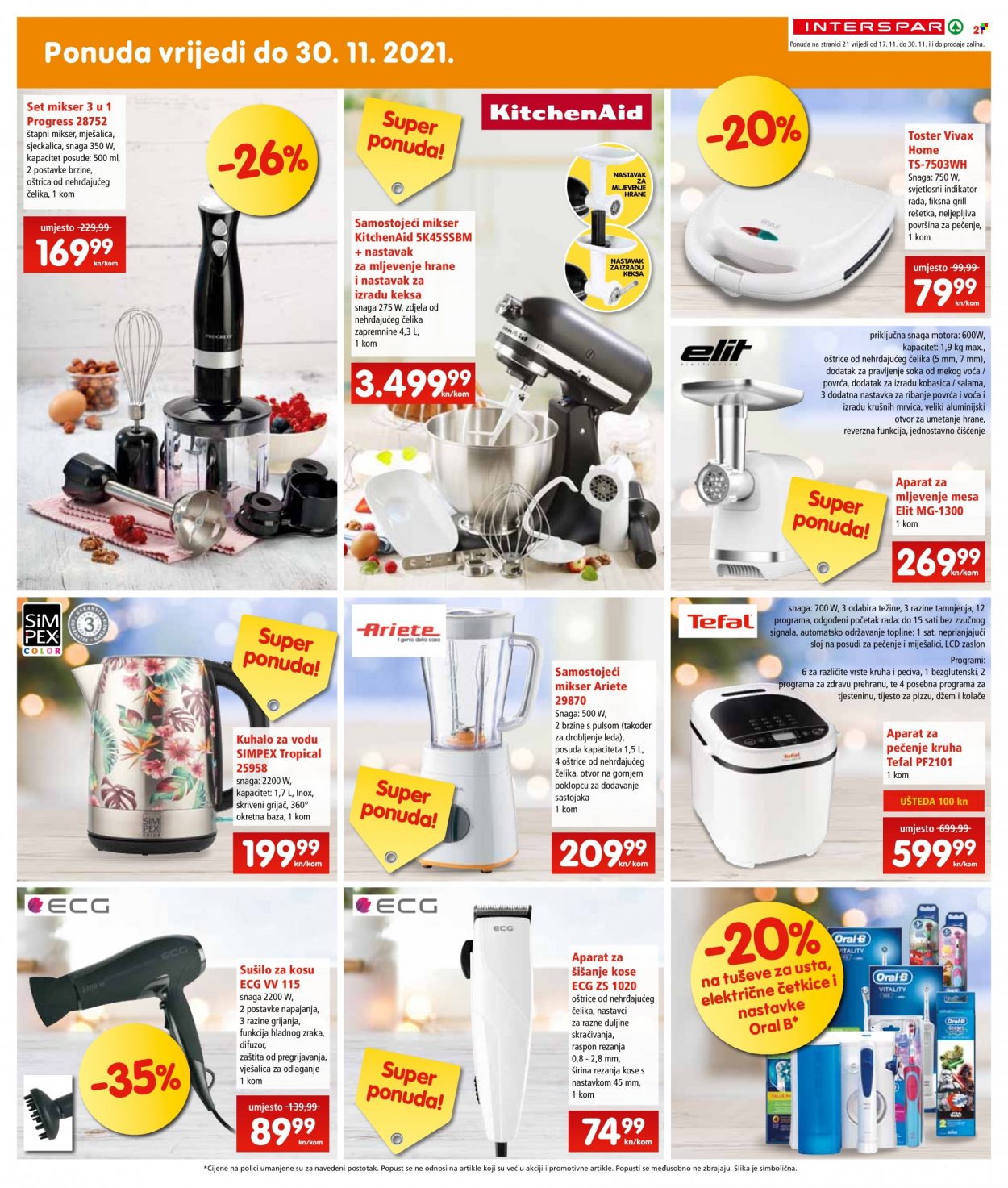 INTERSPAR katalog - 17.11.2021. - 23.11.2021. Stranica 21