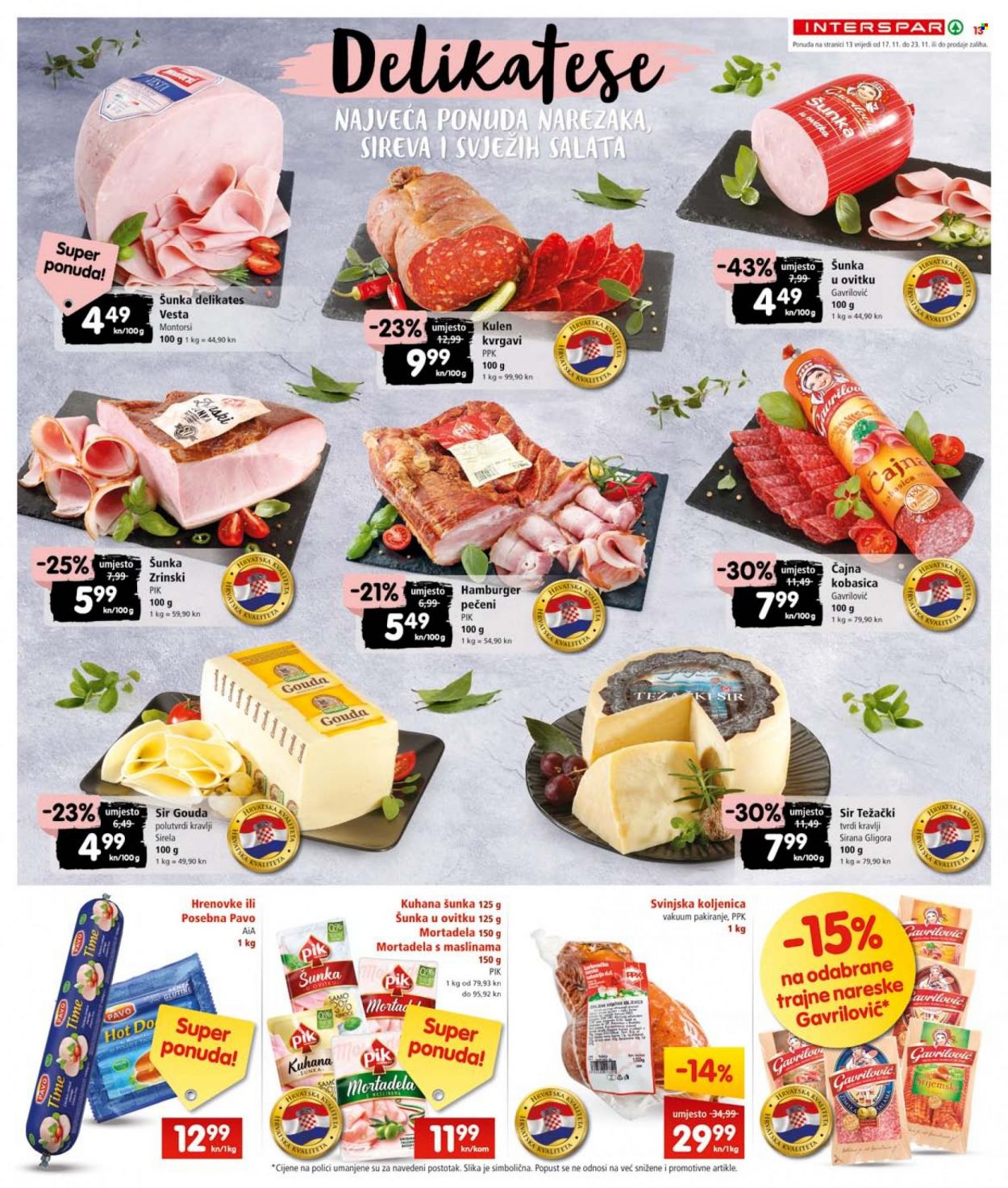 INTERSPAR katalog - 17.11.2021. - 23.11.2021. Stranica 13