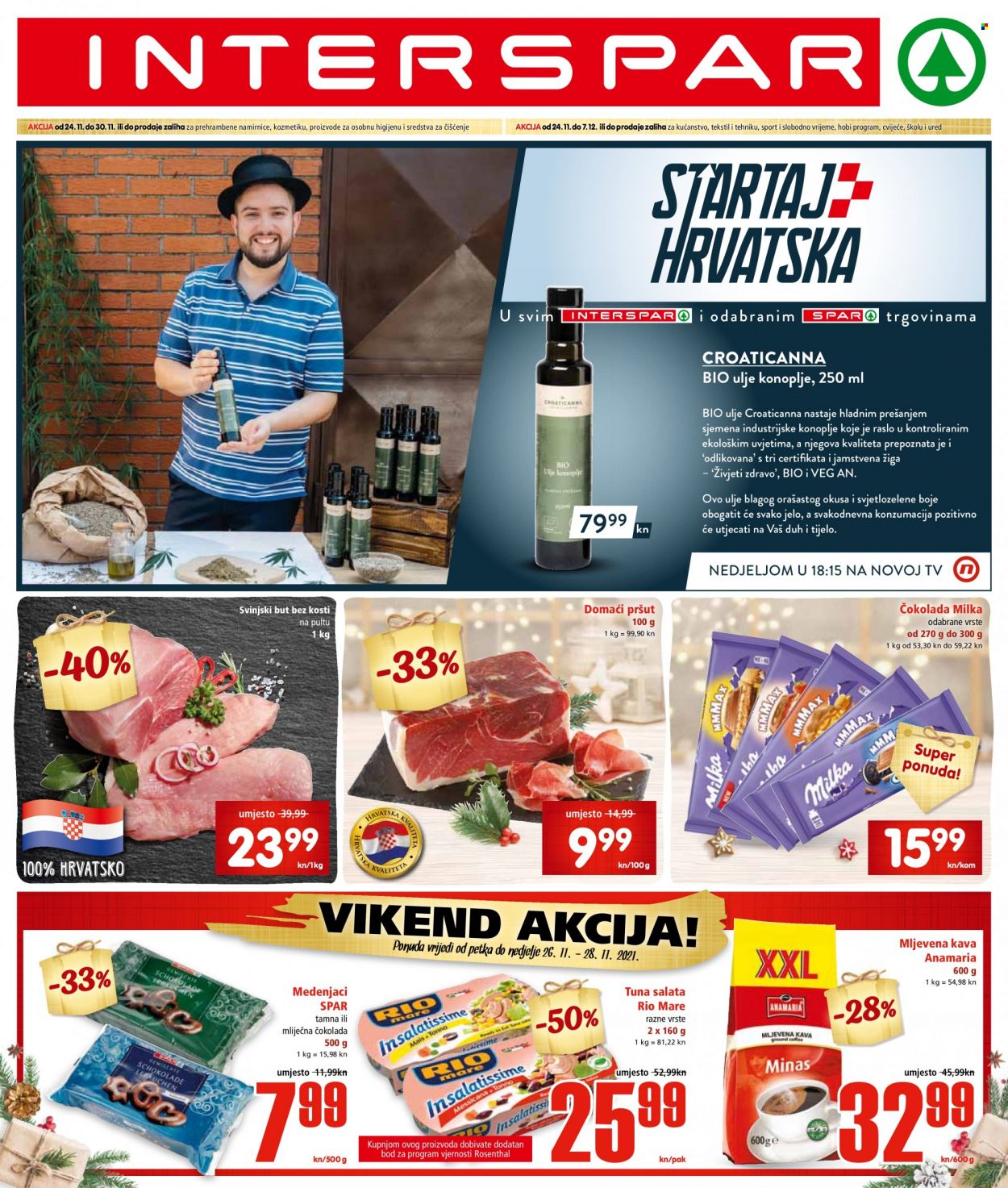 INTERSPAR katalog - 24.11.2021. - 30.11.2021. Stranica 1