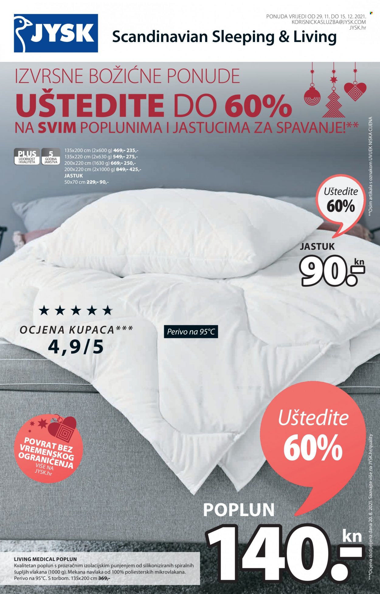 JYSK katalog - 29.11.2021. - 15.12.2021. Stranica 1