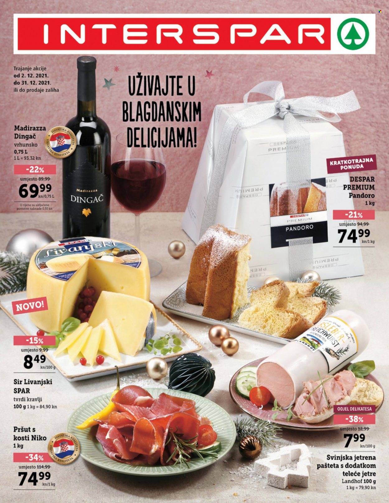 INTERSPAR katalog - 02.12.2021. - 31.12.2021. Stranica 1