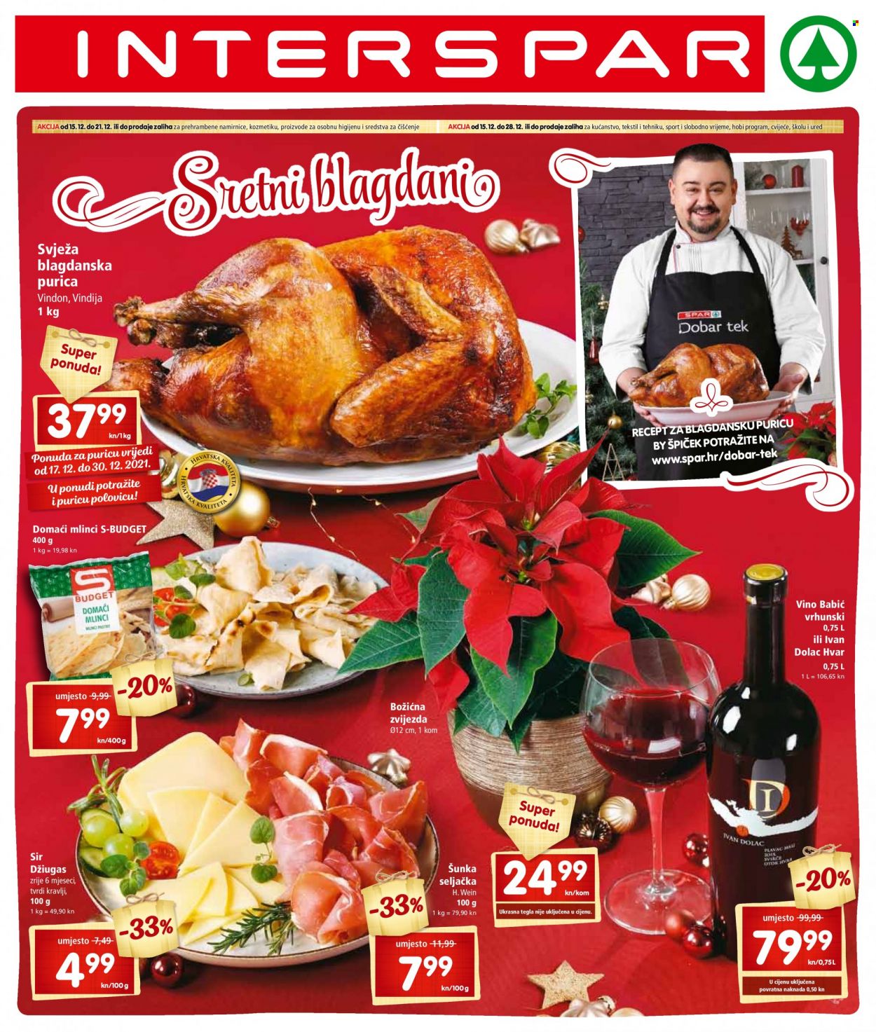 INTERSPAR katalog - 15.12.2021. - 21.12.2021. Stranica 1