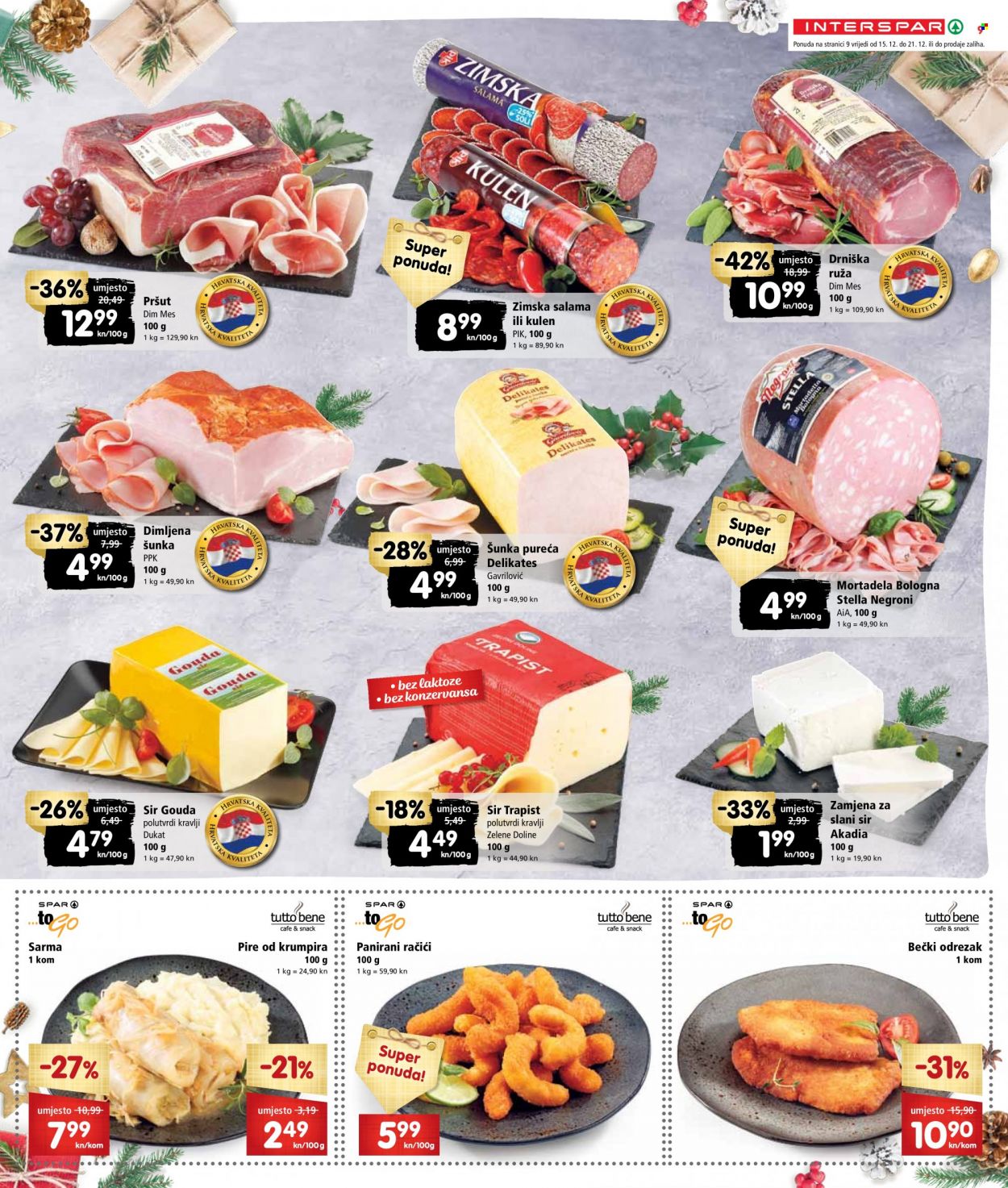 INTERSPAR katalog - 15.12.2021. - 21.12.2021. Stranica 9