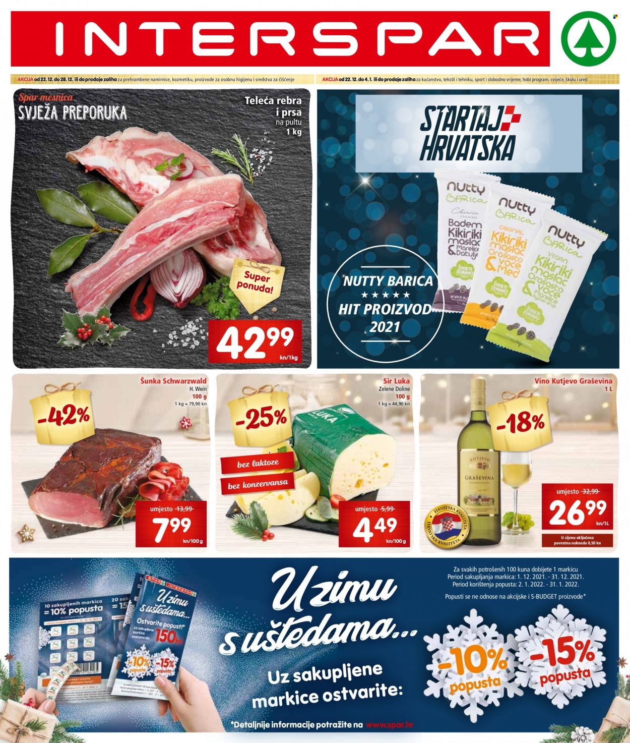 INTERSPAR katalog - 22.12.2021. - 28.12.2021. Stranica 1
