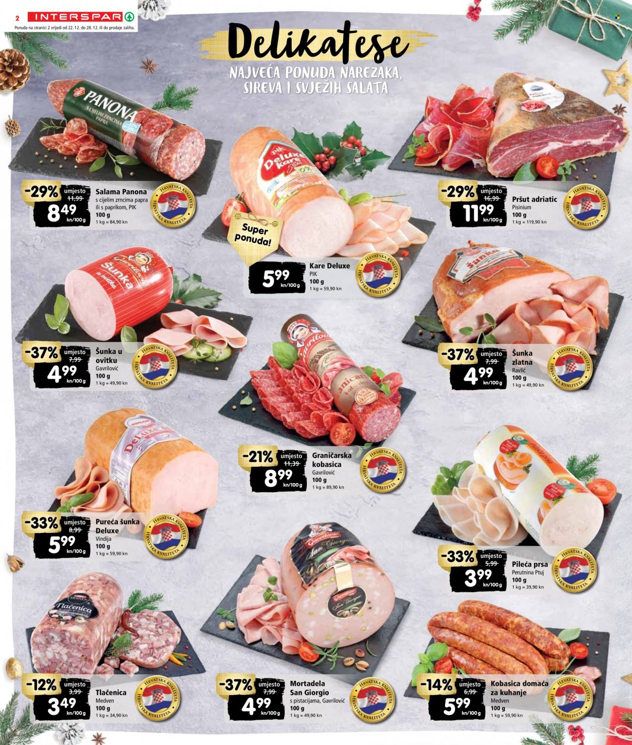 INTERSPAR katalog - 22.12.2021. - 28.12.2021. Stranica 2