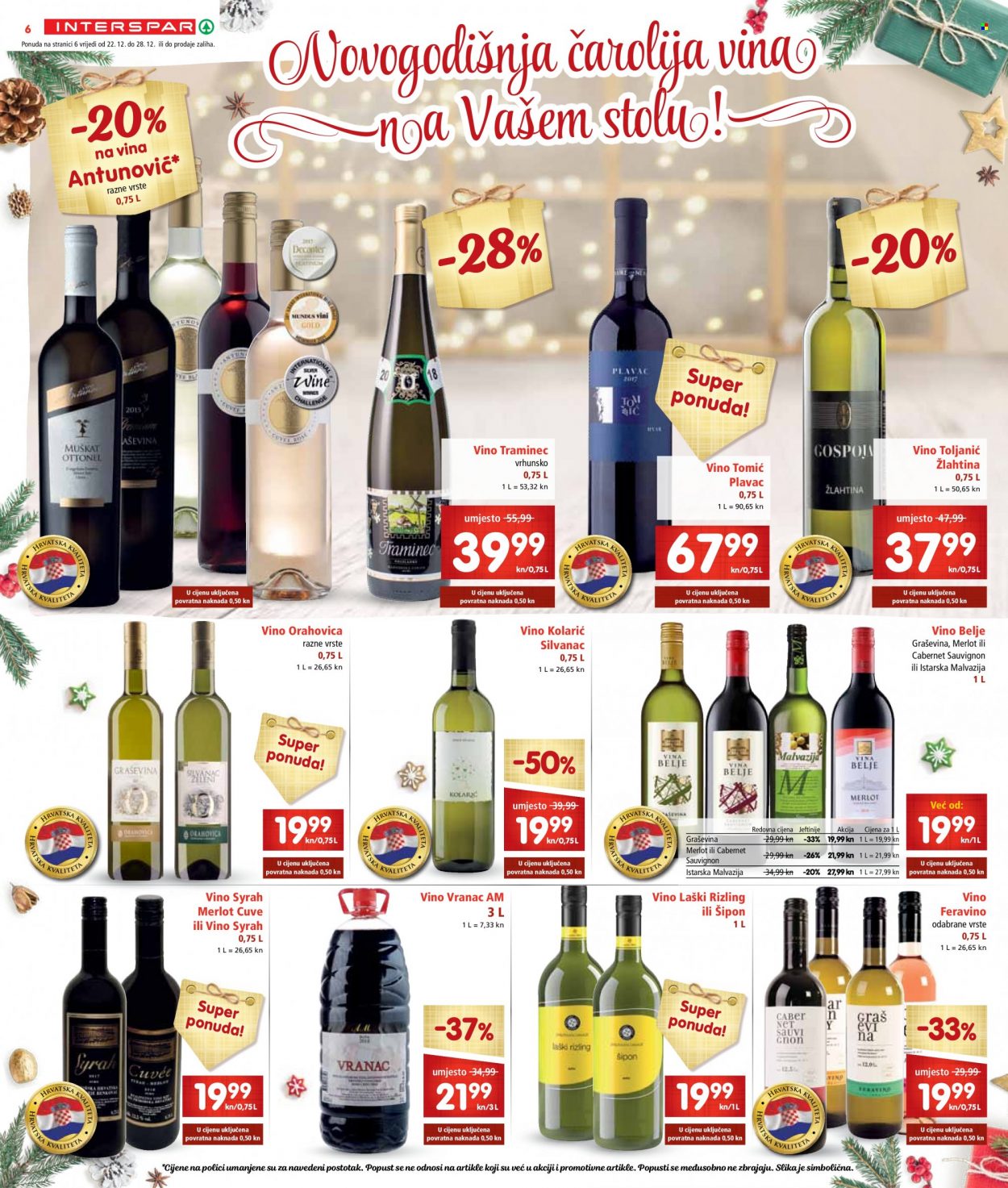 INTERSPAR katalog - 22.12.2021. - 28.12.2021. Stranica 6