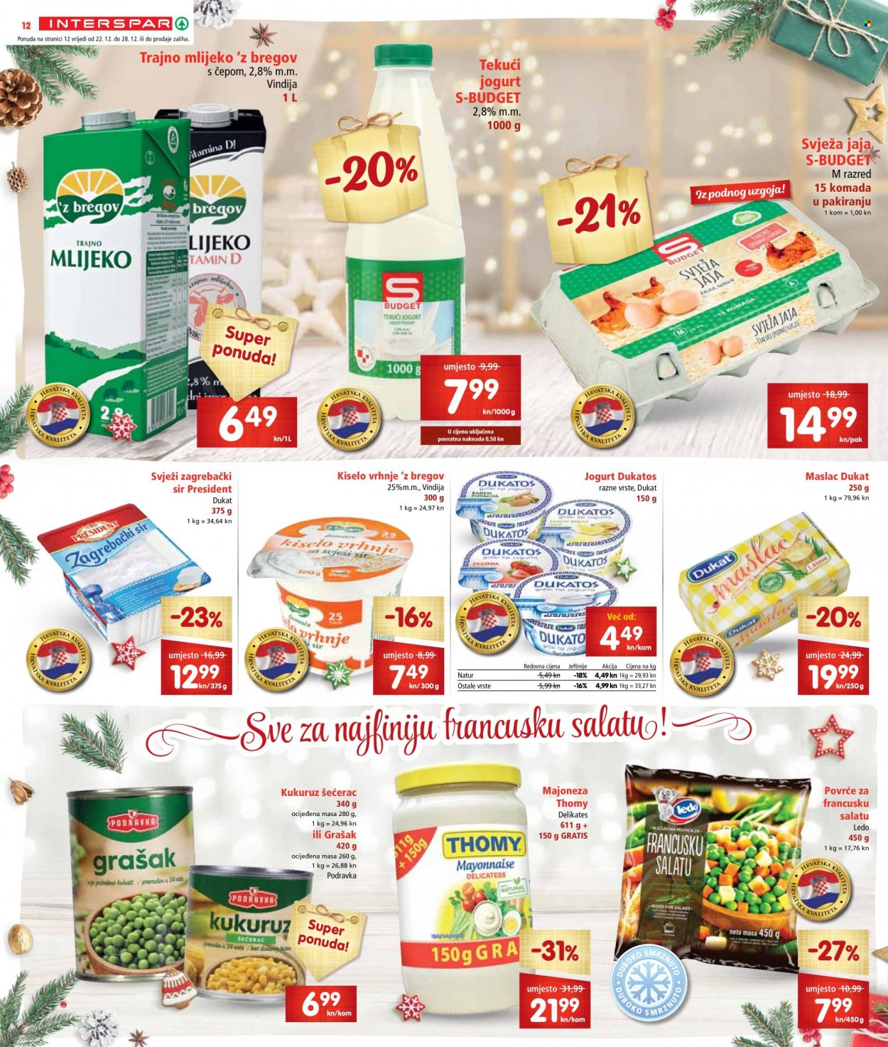 INTERSPAR katalog - 22.12.2021. - 28.12.2021. Stranica 12