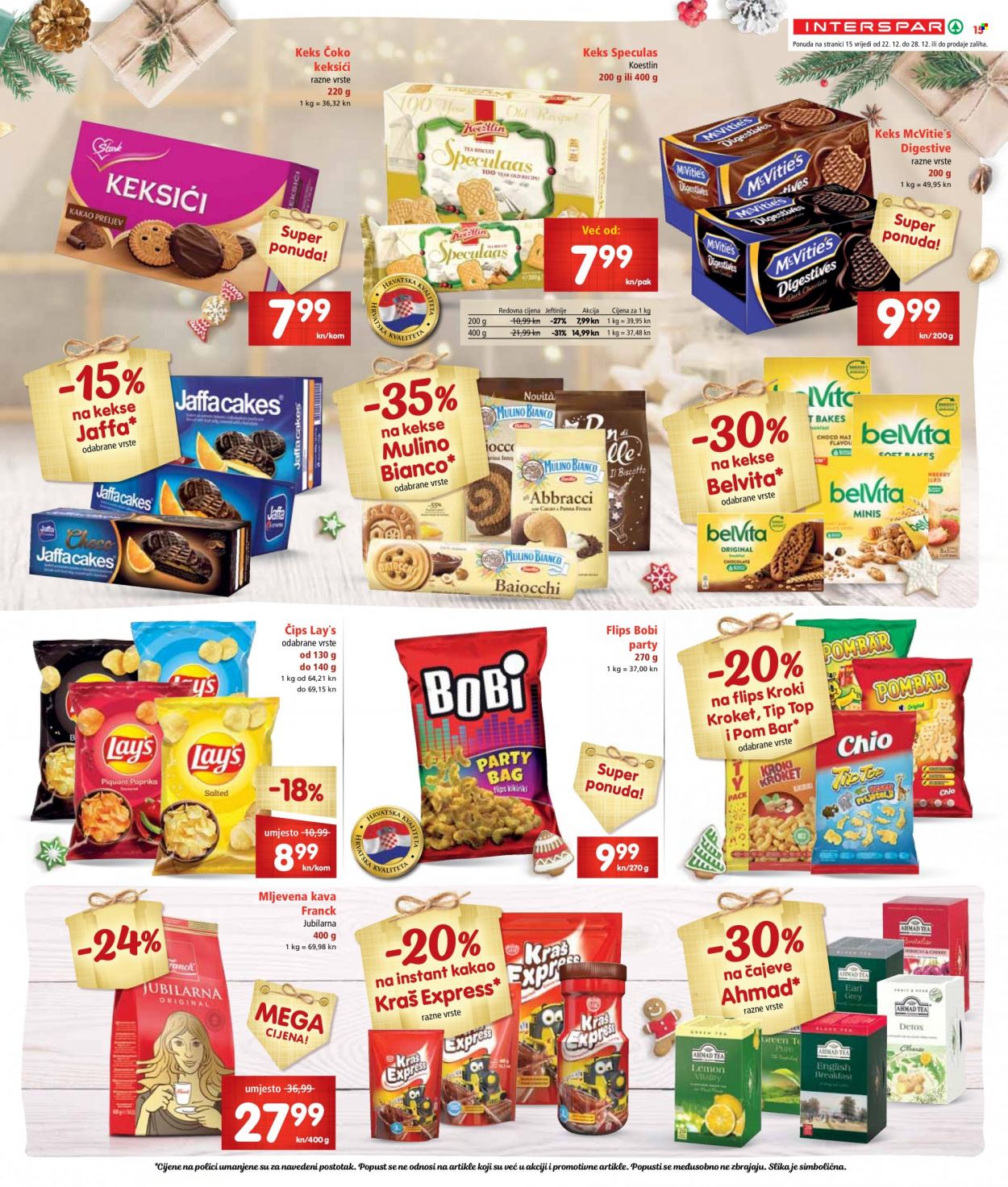INTERSPAR katalog - 22.12.2021. - 28.12.2021. Stranica 15