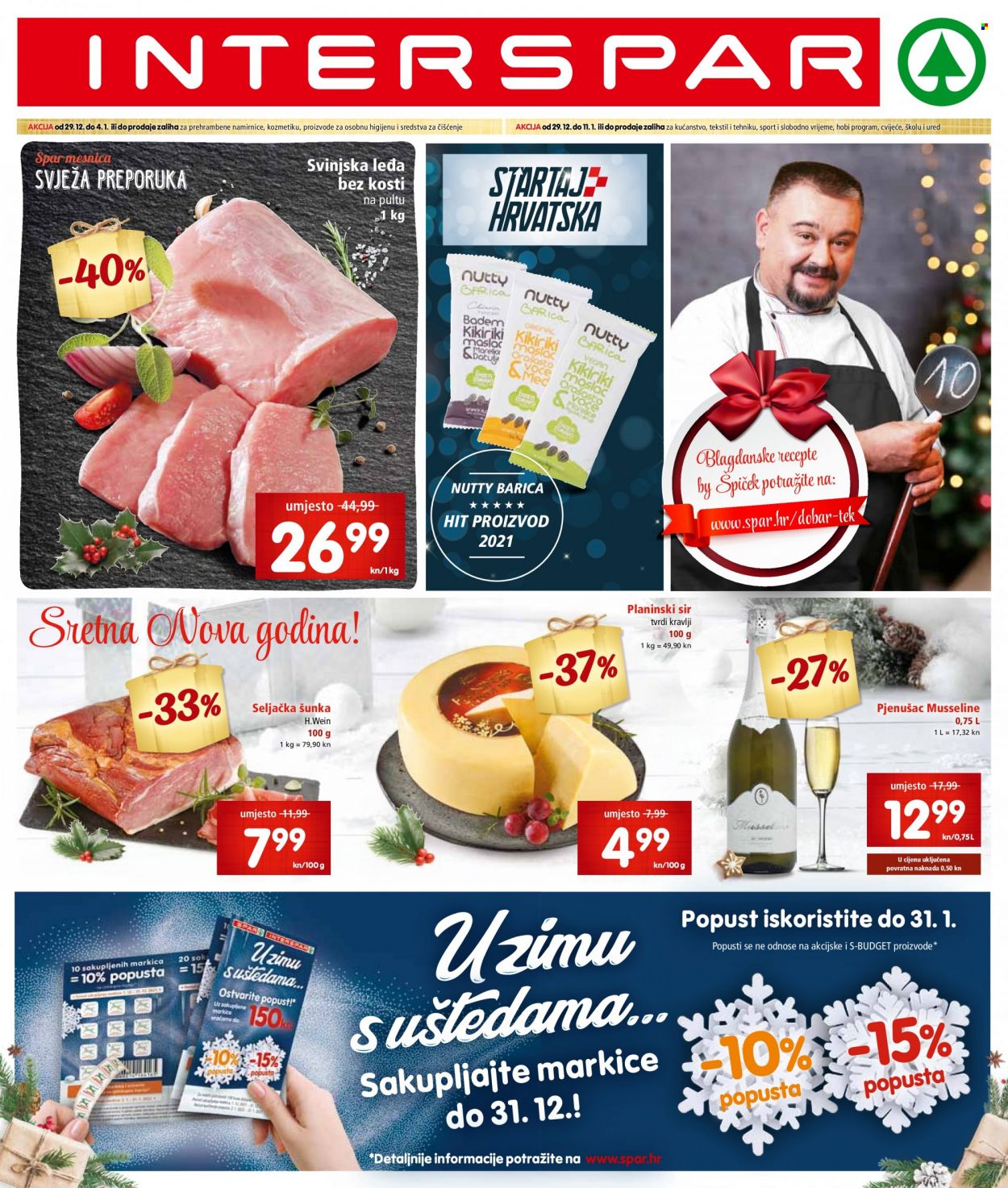 INTERSPAR katalog - 29.12.2021. - 04.01.2022. Stranica 1