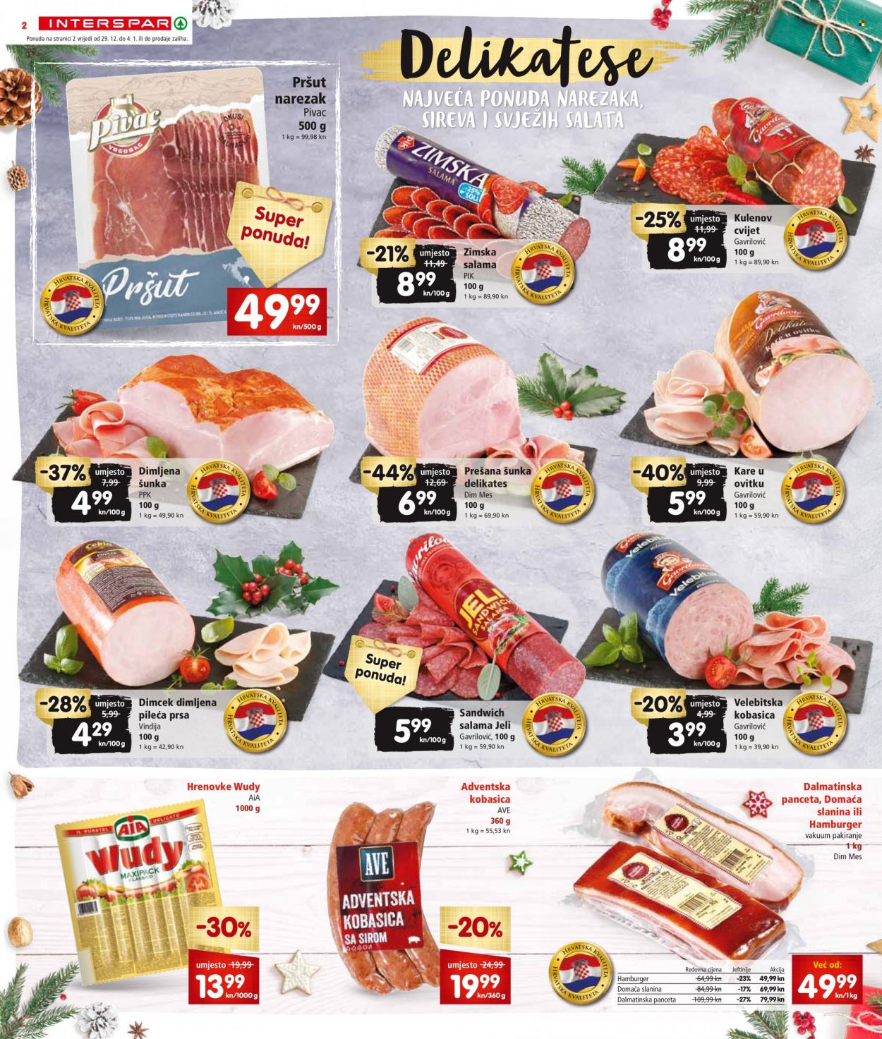 INTERSPAR katalog - 29.12.2021. - 04.01.2022. Stranica 2