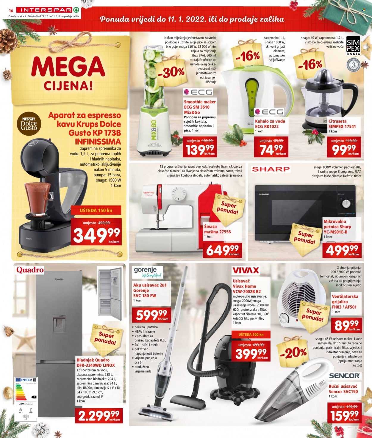 INTERSPAR katalog - 29.12.2021. - 04.01.2022. Stranica 16