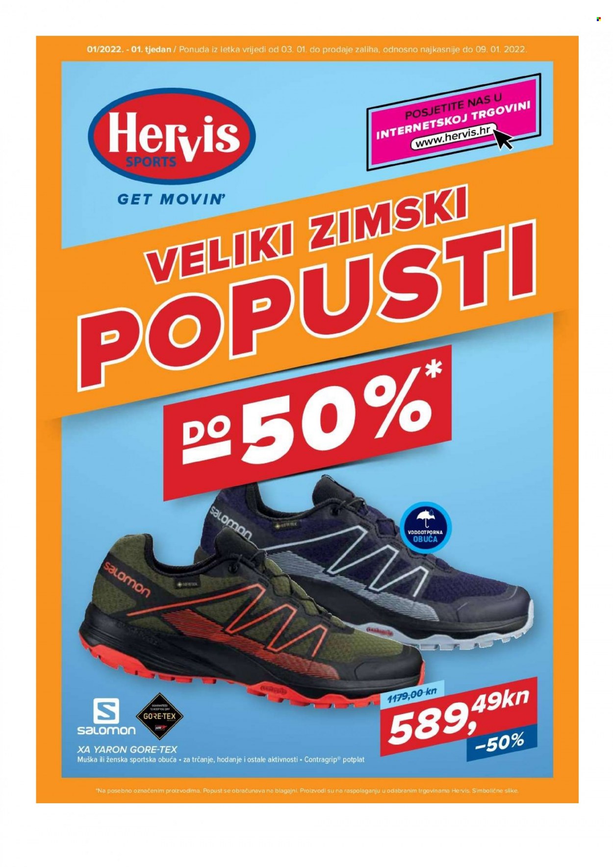 Hervis katalog - 03.01.2022. - 09.01.2022. Stranica 1