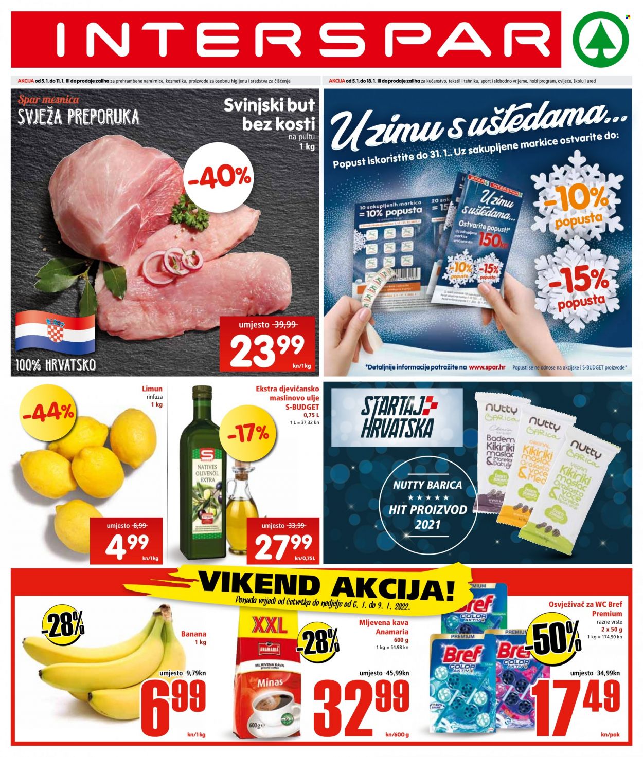 INTERSPAR katalog - 05.01.2022. - 11.01.2022. Stranica 1