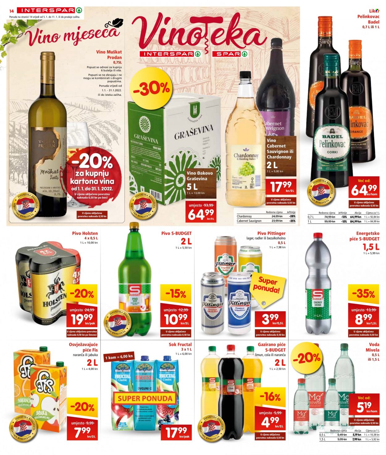 INTERSPAR katalog - 05.01.2022. - 11.01.2022. Stranica 14