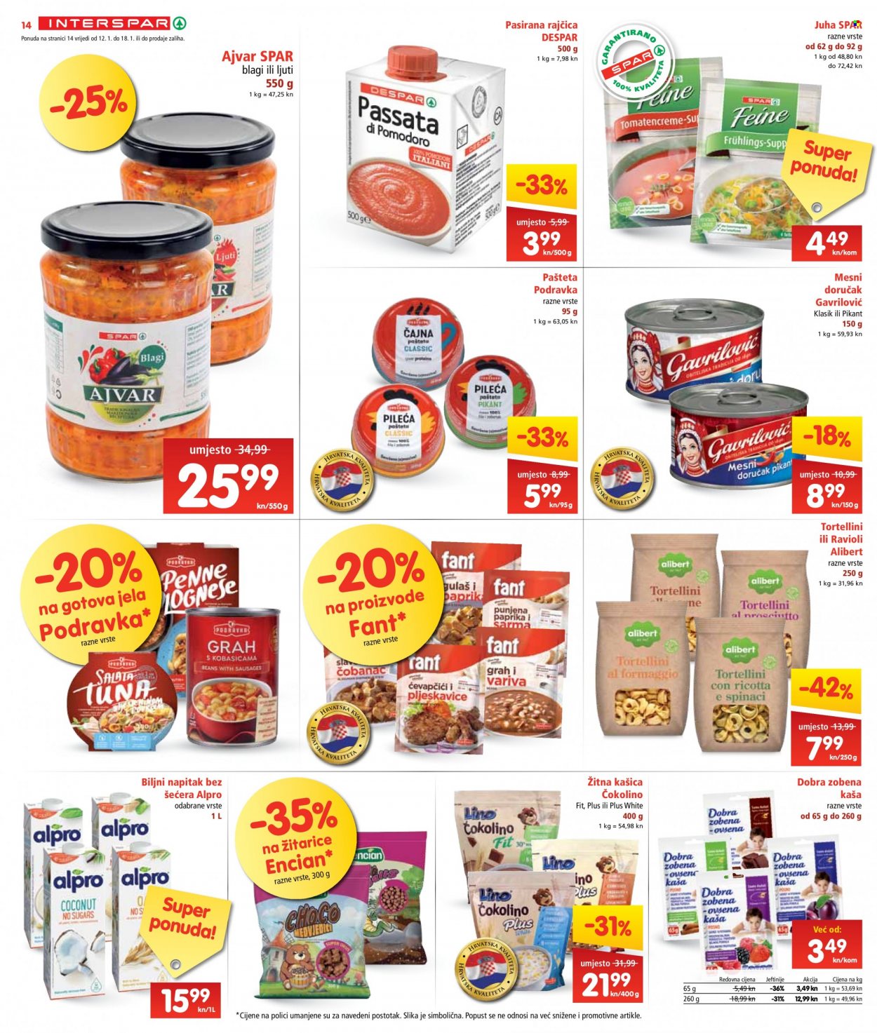 INTERSPAR katalog - 12.01.2022. - 18.01.2022. Stranica 14