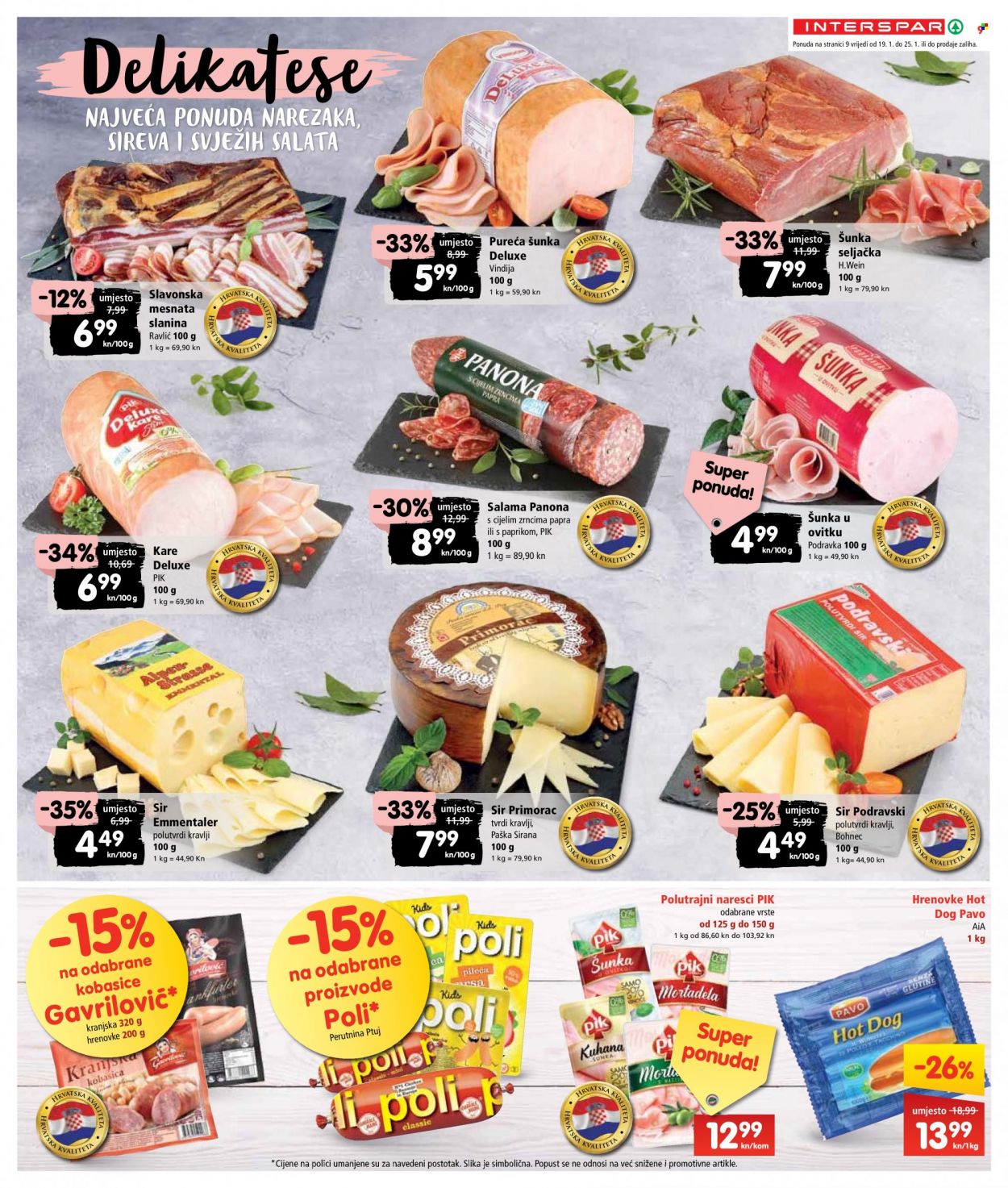 INTERSPAR katalog - 19.01.2022. - 25.01.2022. Stranica 9