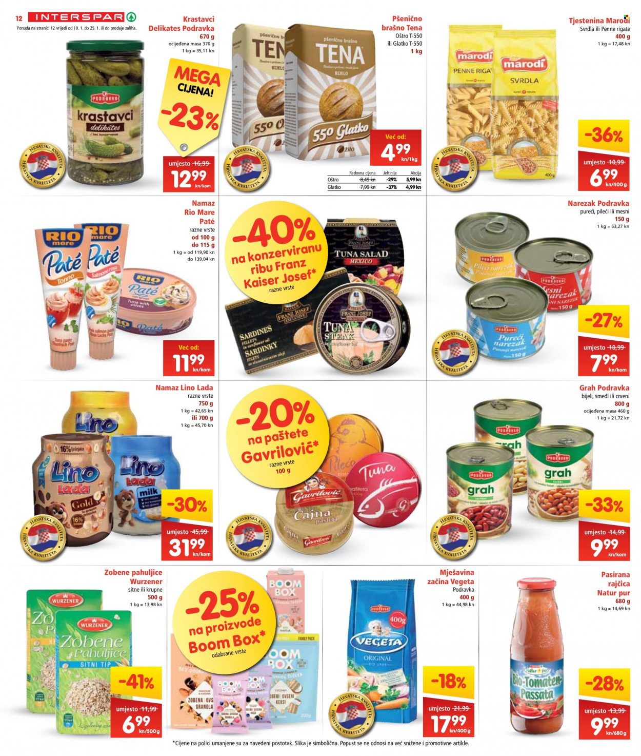 INTERSPAR katalog - 19.01.2022. - 25.01.2022. Stranica 12