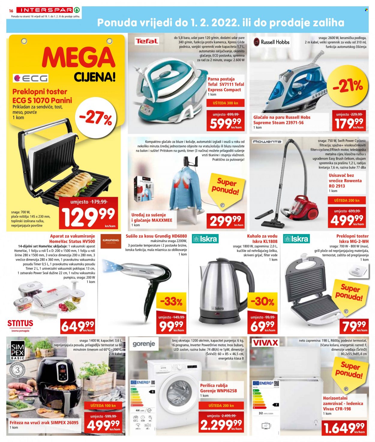 INTERSPAR katalog - 19.01.2022. - 25.01.2022. Stranica 16
