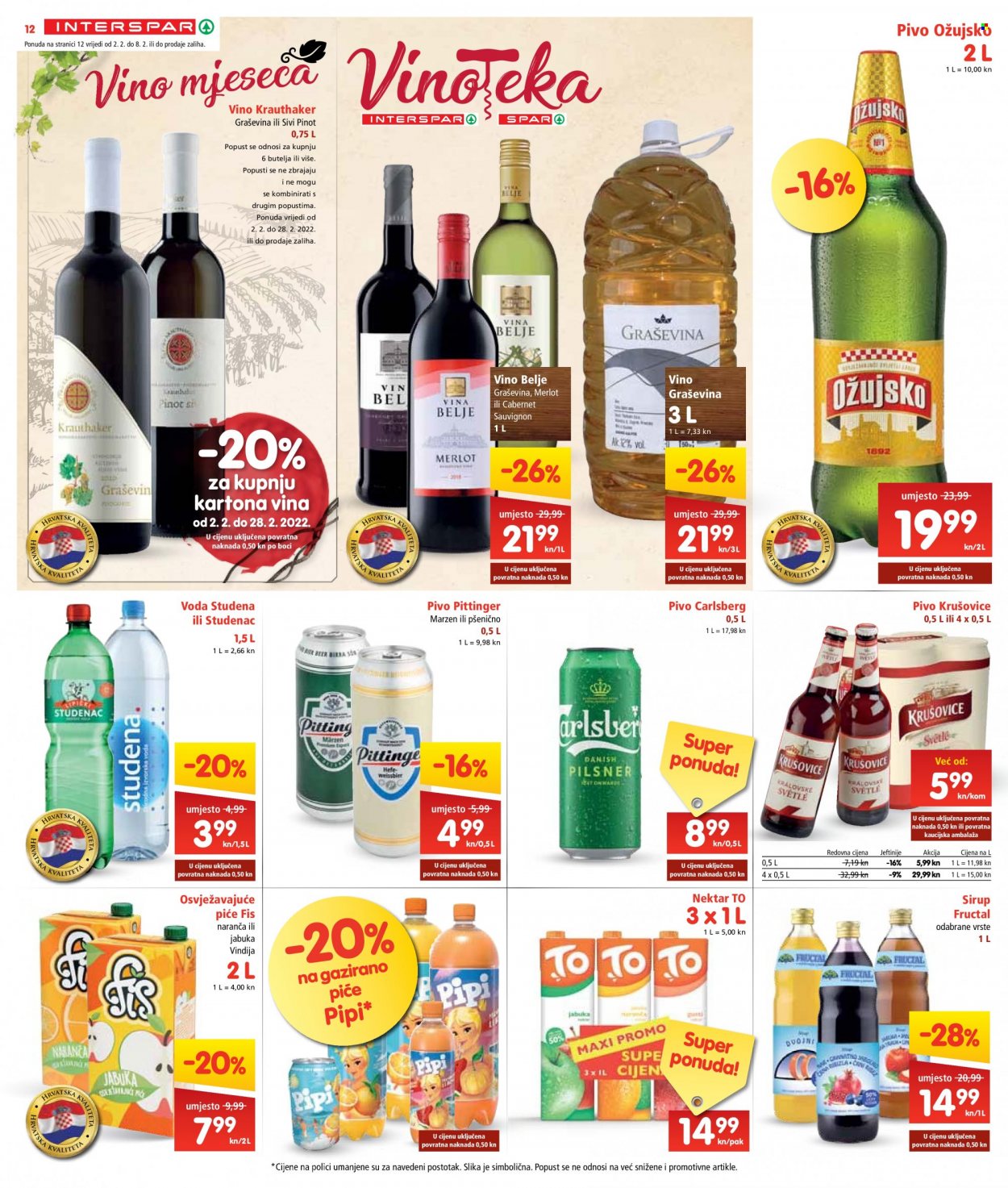INTERSPAR katalog - 02.02.2022. - 08.02.2022. Stranica 12