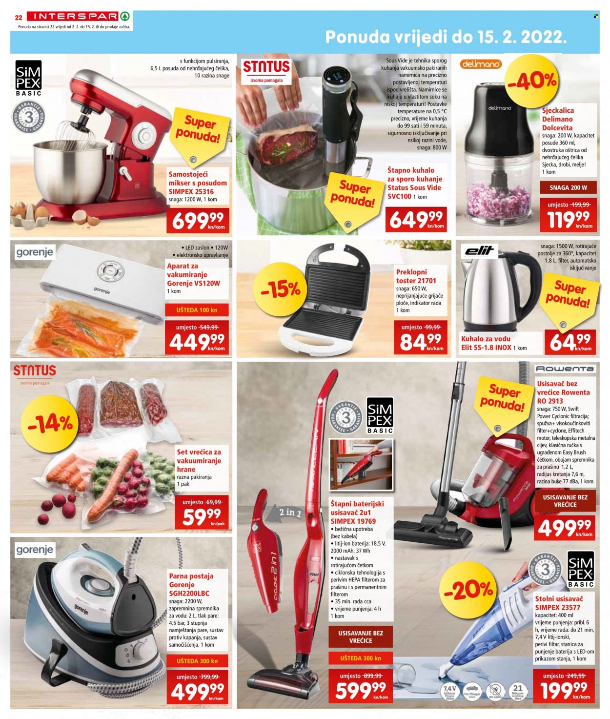 INTERSPAR katalog - 02.02.2022. - 08.02.2022. Stranica 22