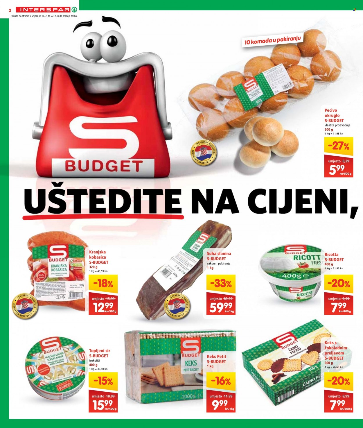 INTERSPAR katalog - 16.02.2022. - 22.02.2022. Stranica 2
